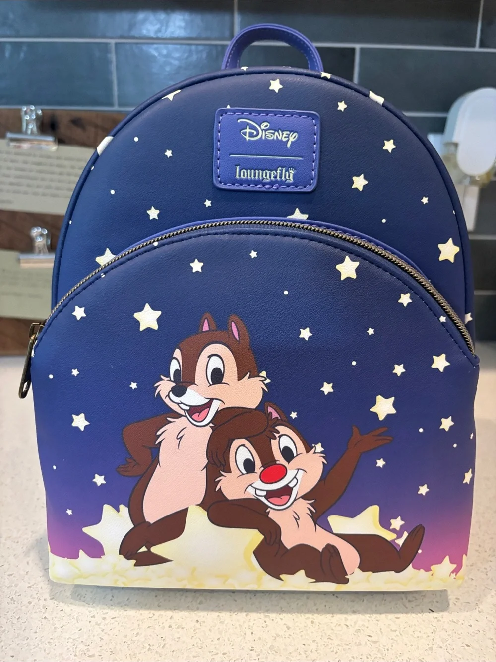 Disney Loungefly Chip and Dale Soft Tag Backpack NWT